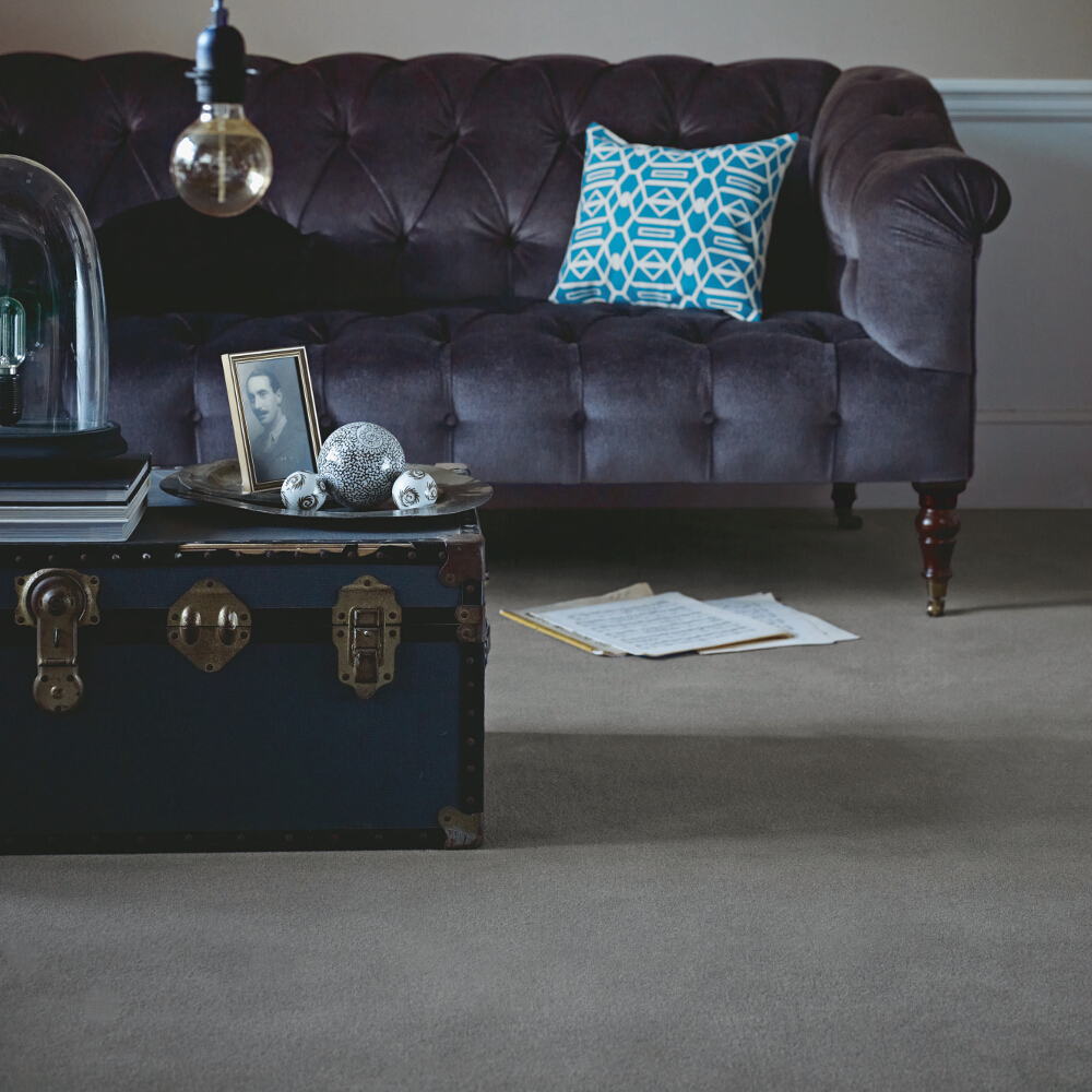 Brintons Carpets Majestic Polished Silver (M240). Soft Wool Blend Plain